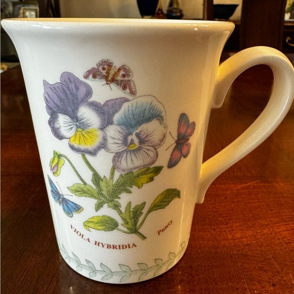 Portmeirion Botanic Garden Viola Hybridia Pansy Flare Cup Mug Made in England - Picture 6 of 7